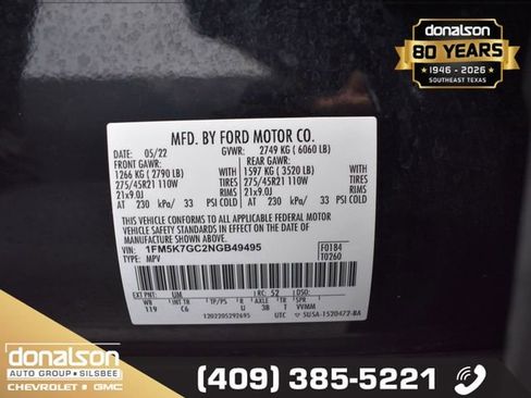 Used 2022 Ford Explorer ST w/ Equipment Group 401A RWD image 40