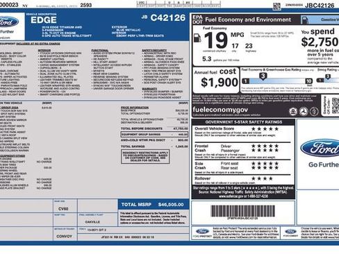 Used 2018 Ford Edge Titanium w/ Equipment Group 302A AWD/4WD image 8