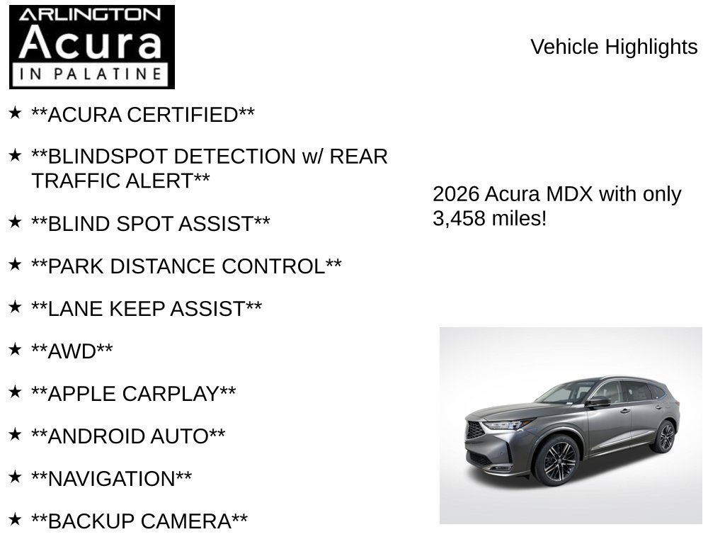 Used 2026 Acura MDX w/ Advance Package AWD/4WD image 7