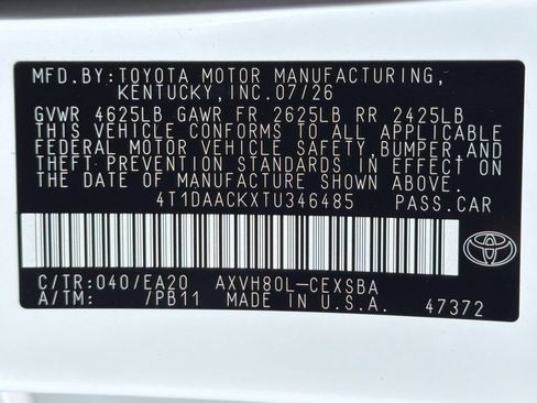 New 2026 Toyota Camry SE FWD image 37