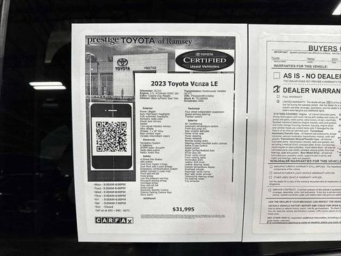 Certified 2023 Toyota Venza LE image 13