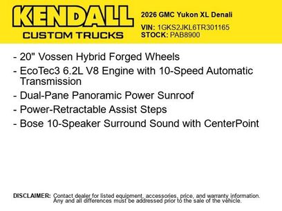 Used 2026 GMC Yukon XL Denali w/ Sun & Power Step Package
