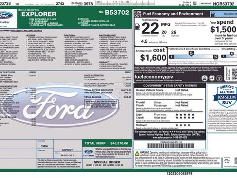 Used 2022 Ford Explorer XLT w/ Equipment Group 202A image 5