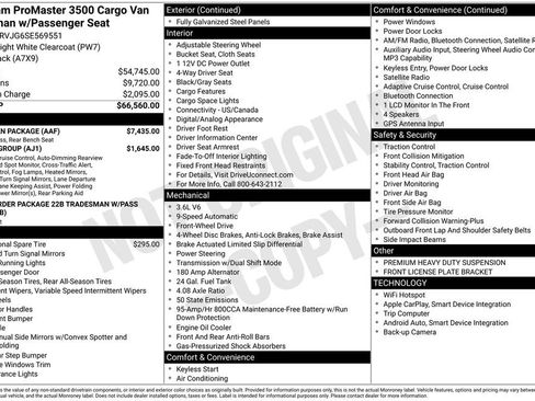 New 2025 RAM ProMaster 3500 w/ Crew Van Package image 2