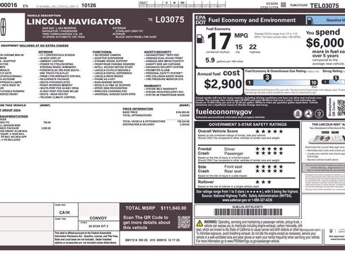 New 2026 Lincoln Navigator L Reserve w/ Jet Appearance Package image 63