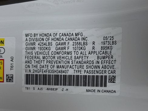 New 2025 Honda Civic Sport Touring image 39