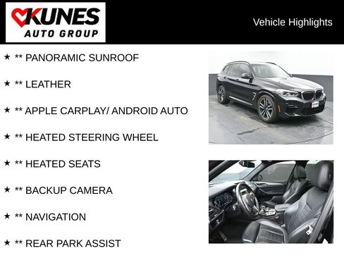 Used 2020 BMW X3 M w/ Executive Package AWD/4WD image 2