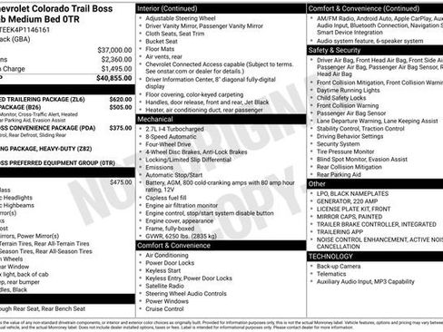 Used 2023 Chevrolet Colorado Trail Boss w/ Advanced Trailering Package AWD/4WD image 20