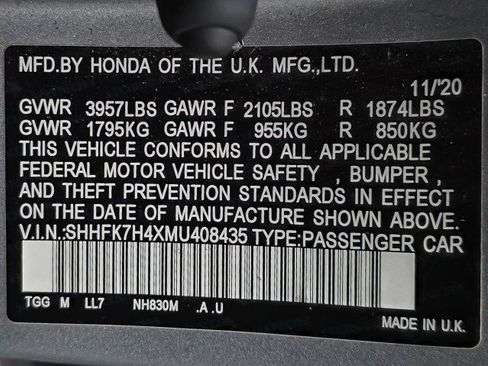 Used 2021 Honda Civic Sport image 37
