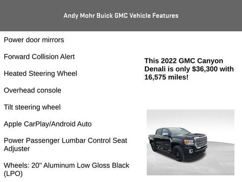 Used 2022 GMC Canyon Denali w/ Denali Black Edition Package image 20