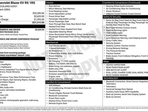 Certified 2024 Chevrolet Blazer EV RS AWD/4WD image 34