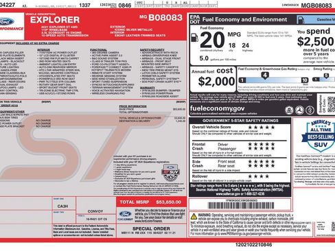 Used 2021 Ford Explorer ST w/ Equipment Group 401A image 6