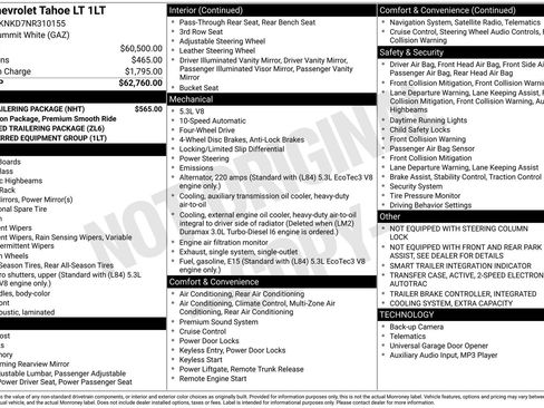 Used 2022 Chevrolet Tahoe LT w/ Max Trailering Package AWD/4WD image 11