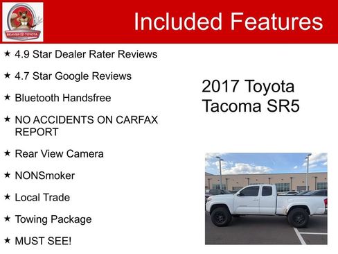 Used 2017 Toyota Tacoma SR5 w/ Tow Package image 5