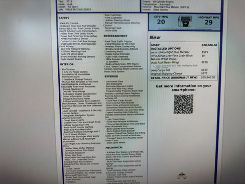 Used 2018 Audi A6 3.0T Sport w/ Cold Weather Package image 15