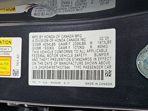 New 2026 Honda Civic Sport Touring image 10