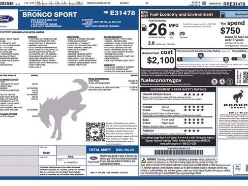 Used 2024 Ford Bronco Sport Outer Banks AWD/4WD image 23