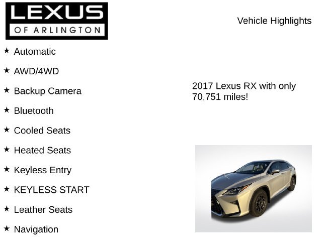 Used 2017 Lexus RX 350 AWD w/ Premium Package image 8