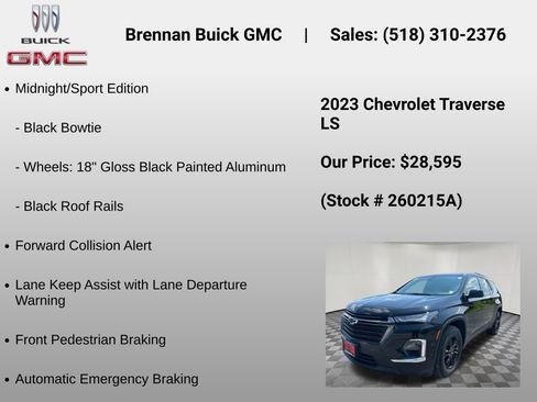 Certified 2023 Chevrolet Traverse LS w/ Midnight/Sport Edition AWD/4WD image 6