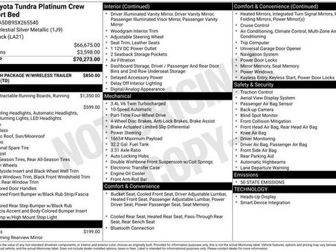 New 2025 Toyota Tundra Platinum image 1