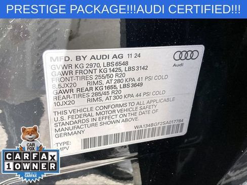 Certified 2025 Audi Q6 e-tron Prestige w/ Black Warm Weather Package AWD/4WD image 35