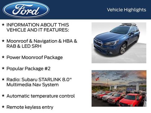 Used 2019 Subaru Outback 2.5i Limited w/ Popular Package #2 image 4