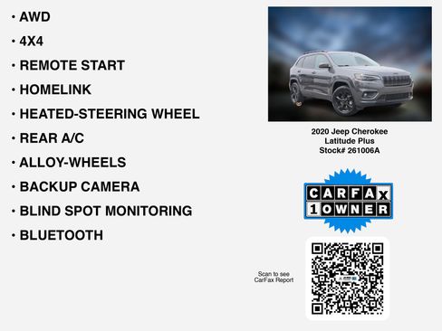 Used 2020 Jeep Cherokee Latitude Plus AWD/4WD image 7