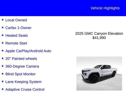 Used 2025 GMC Canyon Elevation w/ Convenience Package AWD/4WD image 2