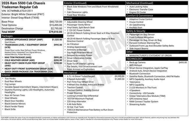 New 2026 RAM 5500 Tradesman w/ Chrome Appearance Group AWD/4WD image 4