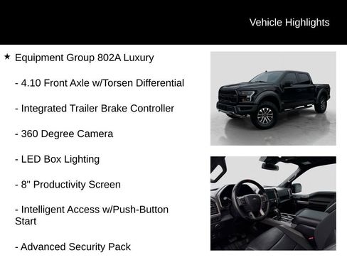 Used 2020 Ford F150 Raptor w/ Equipment Group 802A Luxury image 11