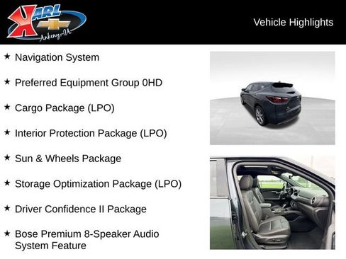Certified 2019 Chevrolet Blazer Premier w/ Sun and Wheels Package FWD image 2