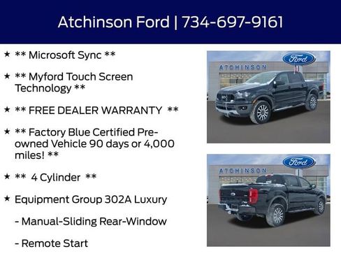 Used 2020 Ford Ranger XLT w/ Equipment Group 302A Luxury image 8