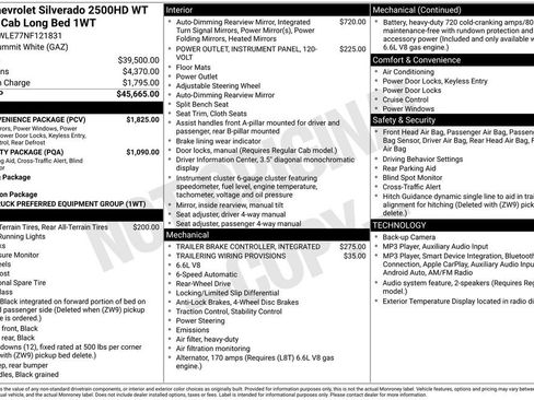 Used 2022 Chevrolet Silverado 2500 W/T w/ WT Convenience Package RWD image 21
