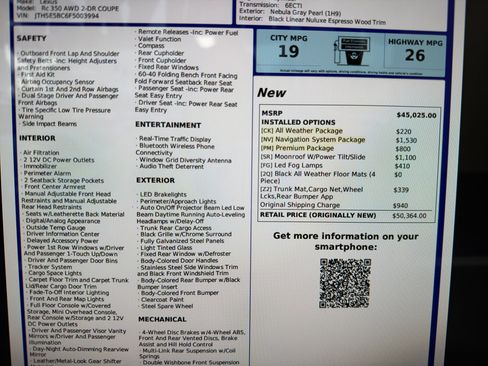 Used 2015 Lexus RC 350 AWD image 19