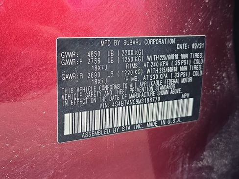 Used 2021 Subaru Outback Limited AWD/4WD image 41