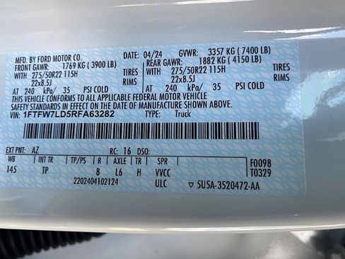 Certified 2024 Ford F150 Platinum w/ Equipment Group 703A Plus AWD/4WD image 73