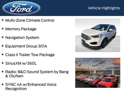 Certified 2022 Ford Edge Titanium w/ Equipment Group 301A image 9