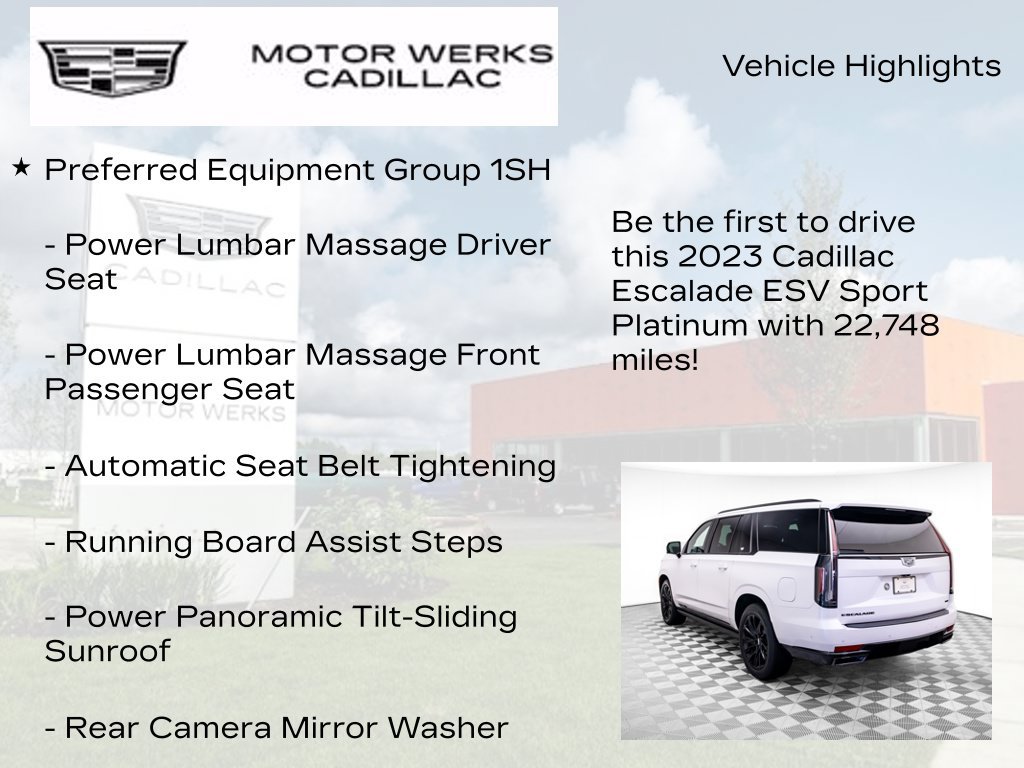 Used 2023 Cadillac Escalade ESV Sport Platinum w/ LPO, ONYX Package AWD/4WD image 7