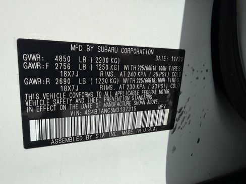 Used 2021 Subaru Outback Limited AWD/4WD image 6