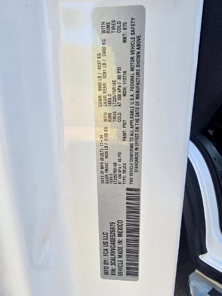 Used 2025 RAM ProMaster 2500 w/ U-Haul Equipment Group FWD image 14