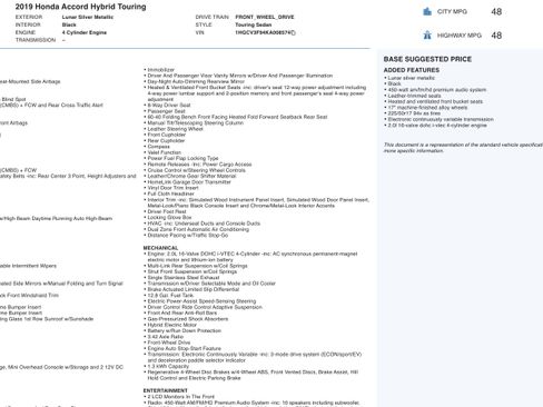 Used 2019 Honda Accord Touring image 4