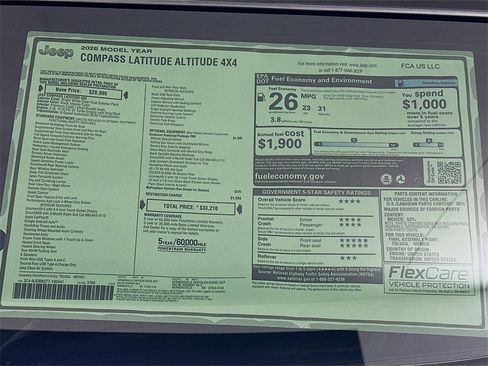 New 2026 Jeep Compass Latitude image 21