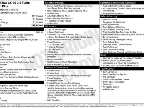 Certified 2025 MAZDA CX-30 2.5 Turbo w/ Premium Plus Pkg AWD/4WD image 37