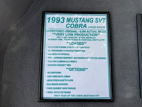 Used 1993 Ford Mustang Cobra RWD image 80