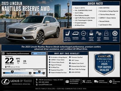 Used 2023 Lincoln Nautilus Reserve w/ Equipment Group 201A