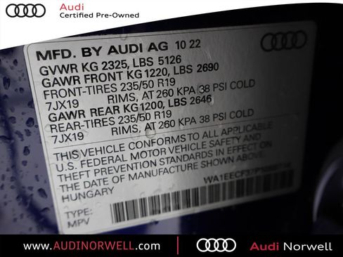 Certified 2023 Audi Q3 2.0T Premium Plus w/ Premium Plus Package AWD/4WD image 3