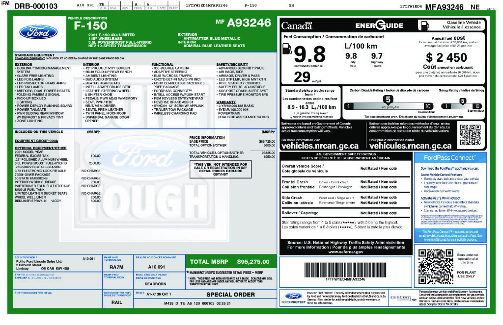 Used 2021 Ford F150 Limited AWD/4WD image 7