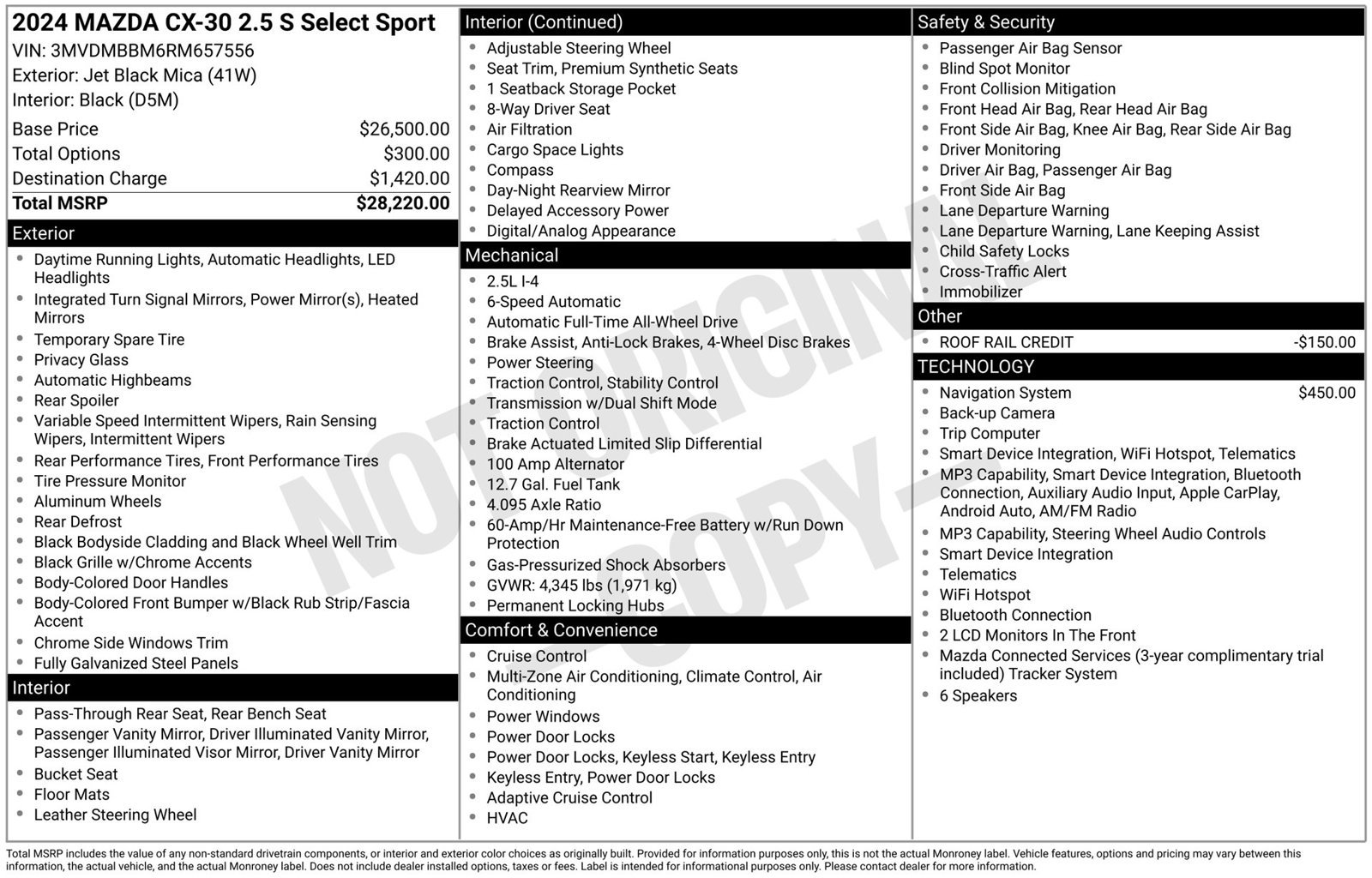 Used 2024 MAZDA CX-30 AWD 2.5 S w/ Select Sport Pkg image 3