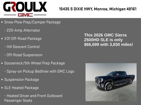 Used 2026 GMC Sierra 2500 SLE w/ SLE Value Package; image 31