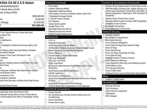 Used 2024 MAZDA CX-50 AWD 2.5 S w/ Select Package image 12